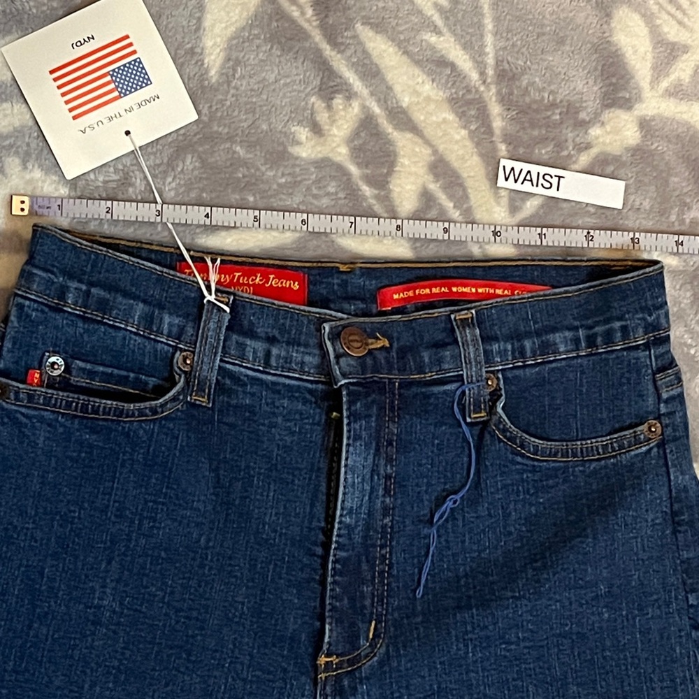 NYDJ Dark Blue Flare Jeans Wide Leg - Picture 7 of 14
